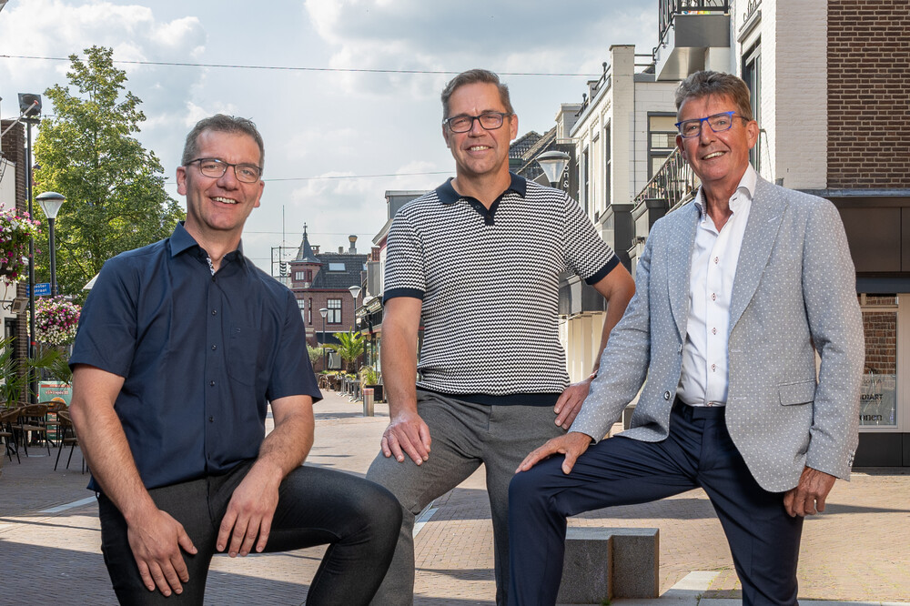 V.l.n.r. Martien Rongen, Antoon van der Horst, Piet Schrijen