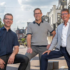 V.l.n.r. Martien Rongen, Antoon van der Horst, Piet Schrijen